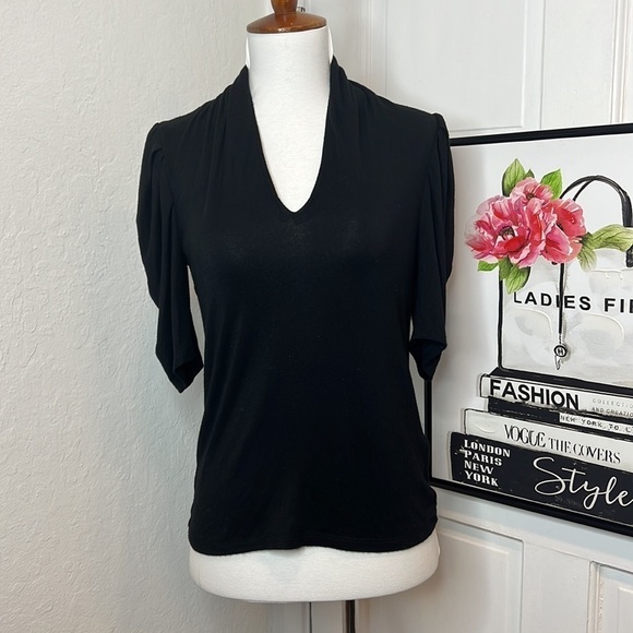 Ba&sh Black Lady T-Shirt Size 0 - Picture 1 of 7